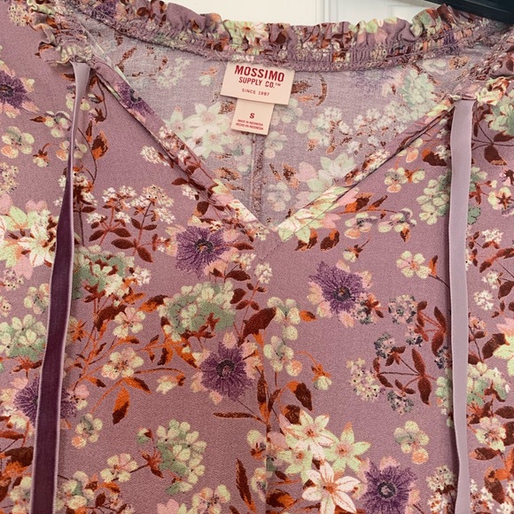 Floral Purple Long Sleeve Dress - Picture 3 of 3